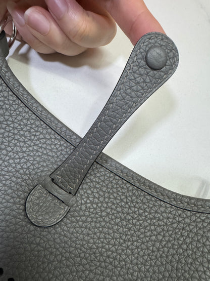 HERMES Mini Evelyn 積雨雲灰 0L Gris Meyer TC 銀扣PHW