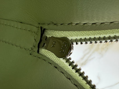 HERMES Mini Bolide 氣泡綠 山羊皮 銀扣 Mysore Vert Fizz PHW