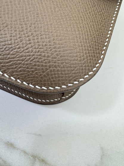 HERMES Constance Elan 大象灰銀扣 Epsom Etoupe PHW