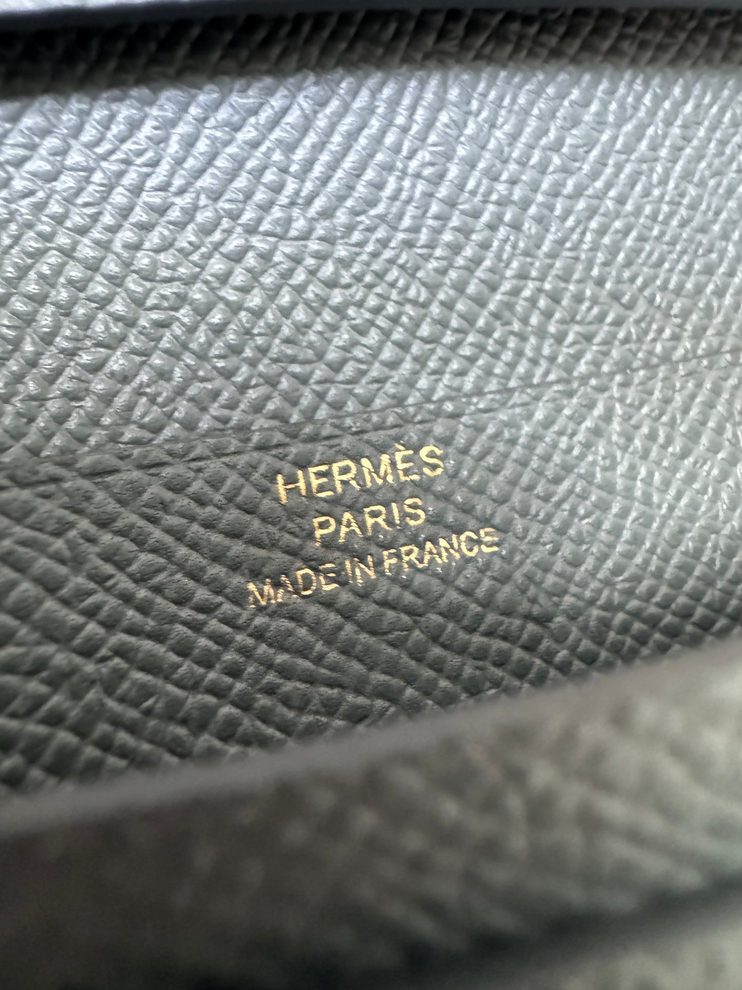 HERMES Bearn Wallet 短錢包 杏仁綠金扣