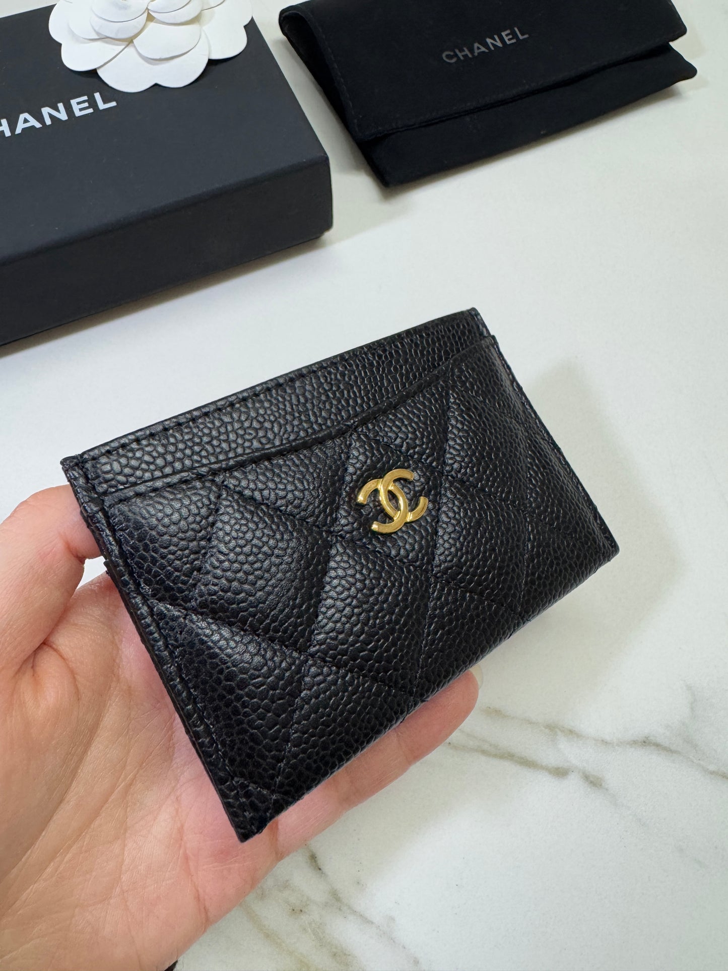 CHANEL Card Holder 黑金牛 HAAS皮