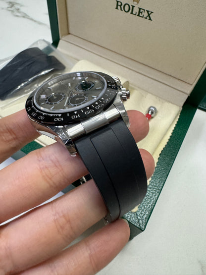 ROLEX Daytona 水泥灰 黑眼 地通拿 碳纖錶帶40mm