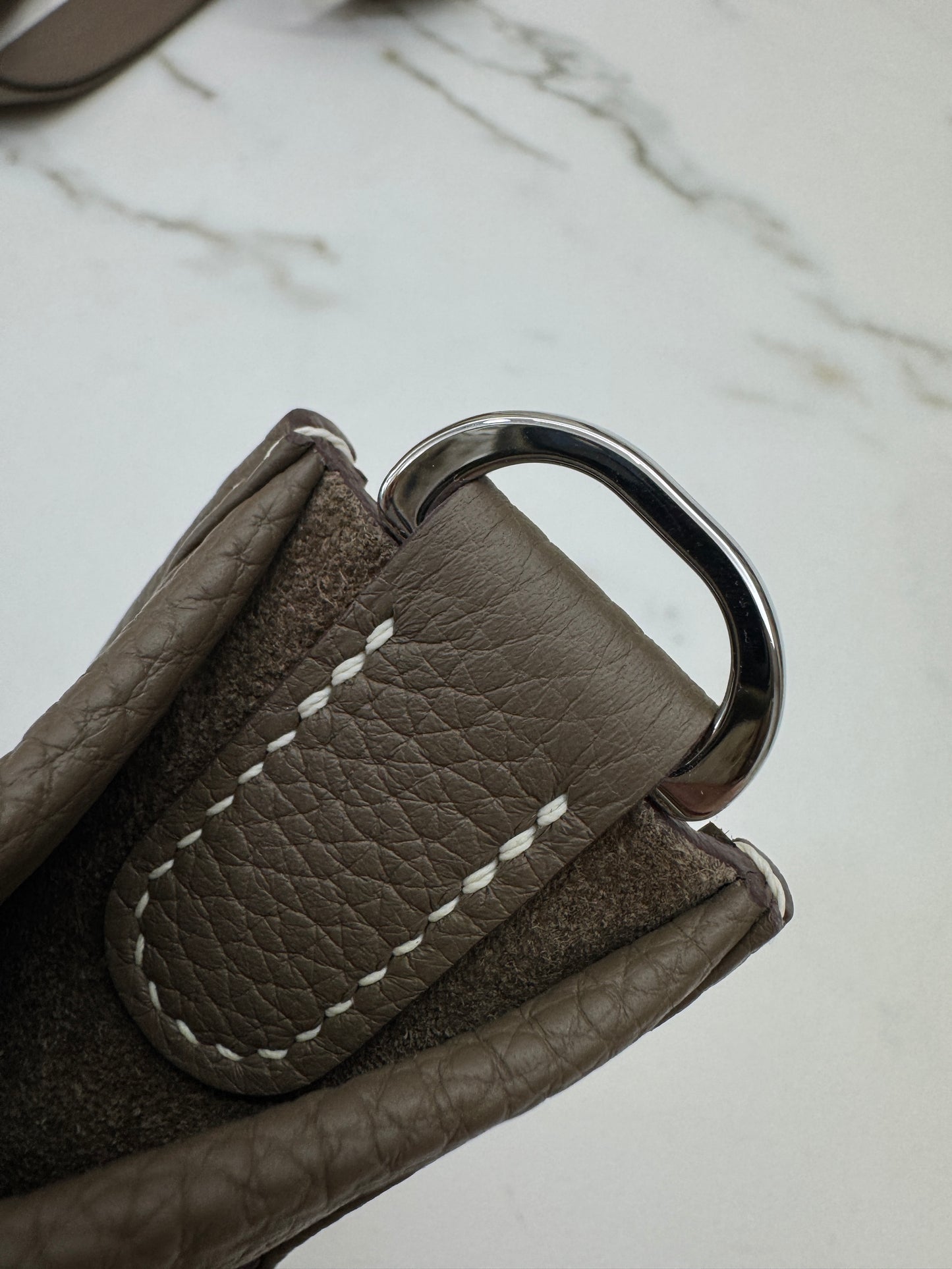 HERMES Evelyne 23 大象灰銀扣 Etoupe TC PHW