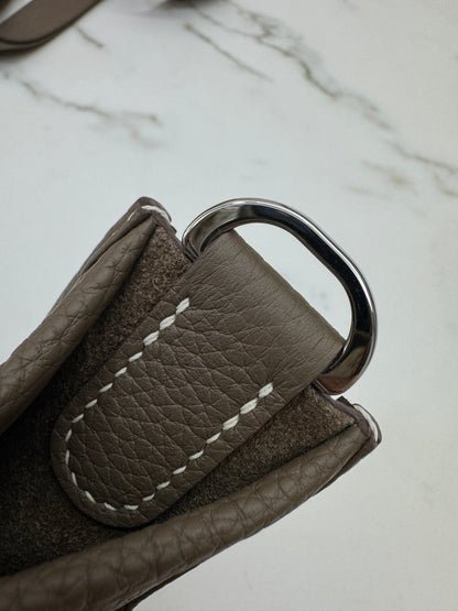 HERMES Evelyne 23 大象灰銀扣 Etoupe TC PHW