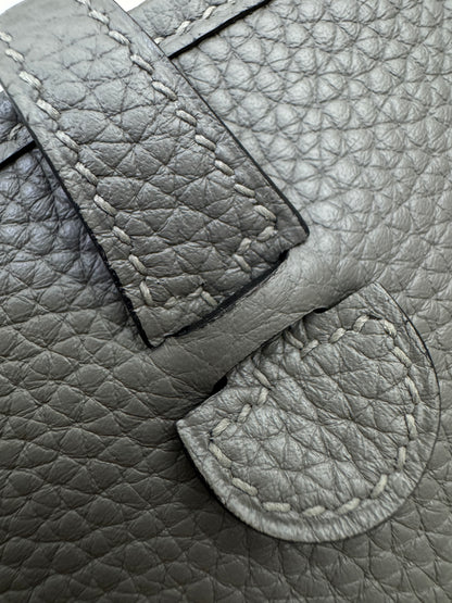 HERMES Mini Evelyne 積雨雲灰銀扣 Gris Meyer PHW