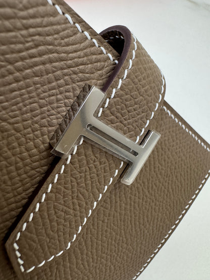 HERMES Bearn Mini Wallet 散紙位 大象灰銀扣 Epsom PHW