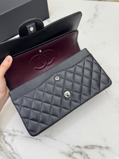 CHANEL CF25 Medium 黑銀牛