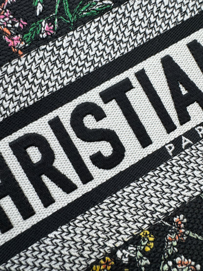 DIOR Book Tote Herbarium Black Medium