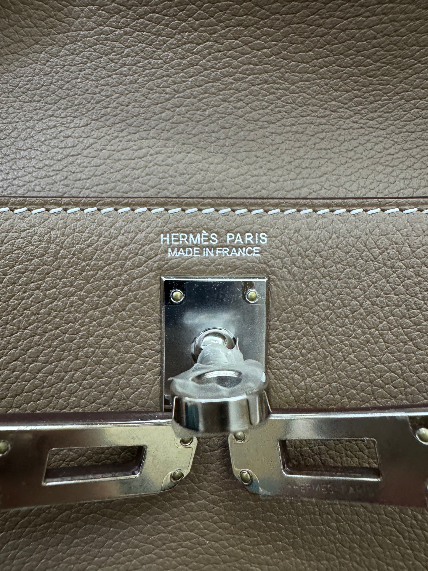 HERMES Kelly Danse 大象灰銀扣 Etoupe PHW