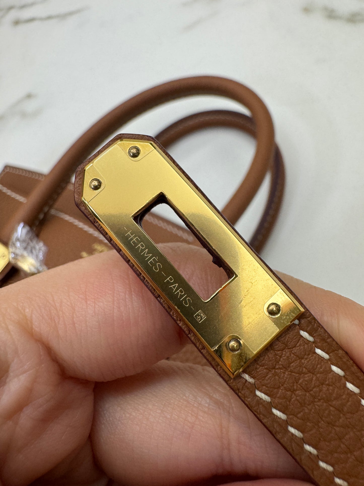 HERMES Birkin 25 金棕色金扣 Togo Gold GHW