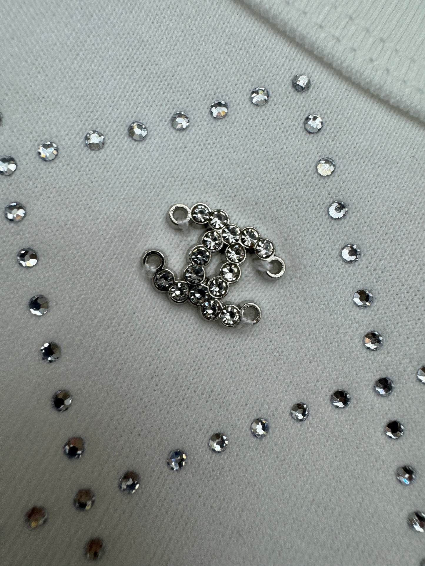 CHANEL 25S 燙鑽短袖Tee 白色