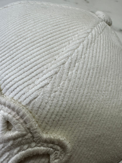 CELINE 凱旋門鴨舌帽 燈芯絨白色