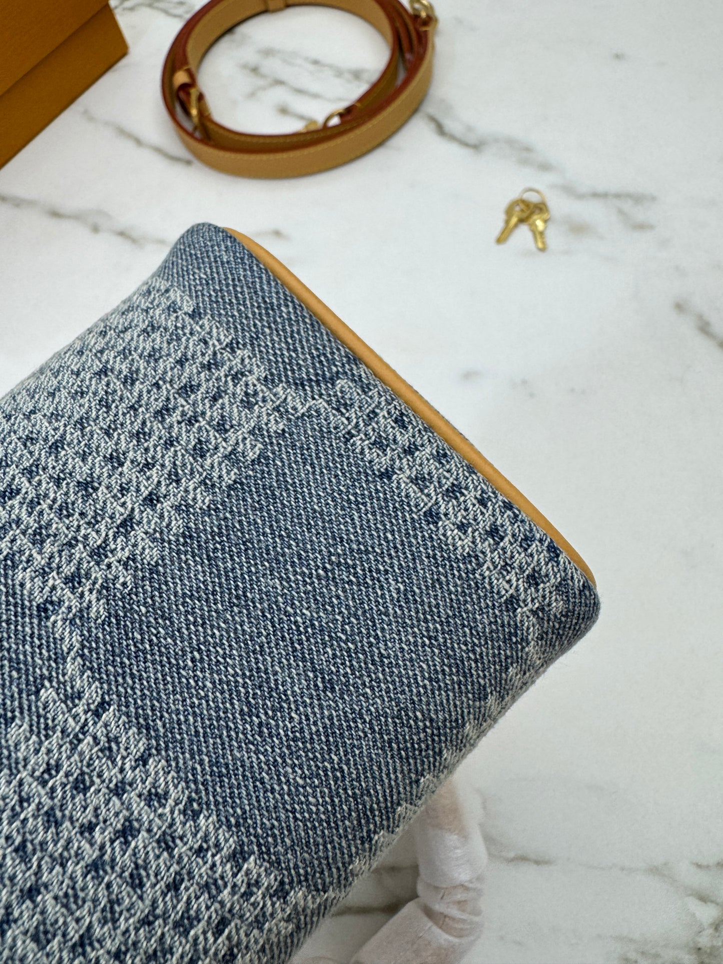 LV Nano Speedy 棋盤格牛仔