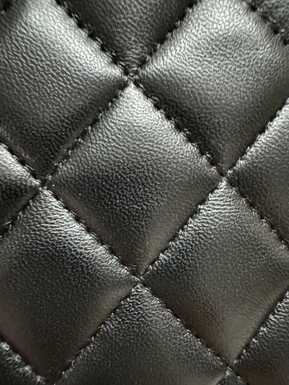 CHANEL CF20 羊皮 黑色淡金扣