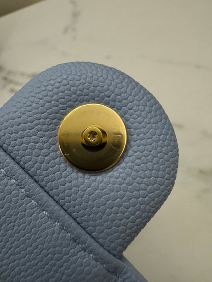 CHANEL Mini 25Bag 26A Baby Blue 亮金扣