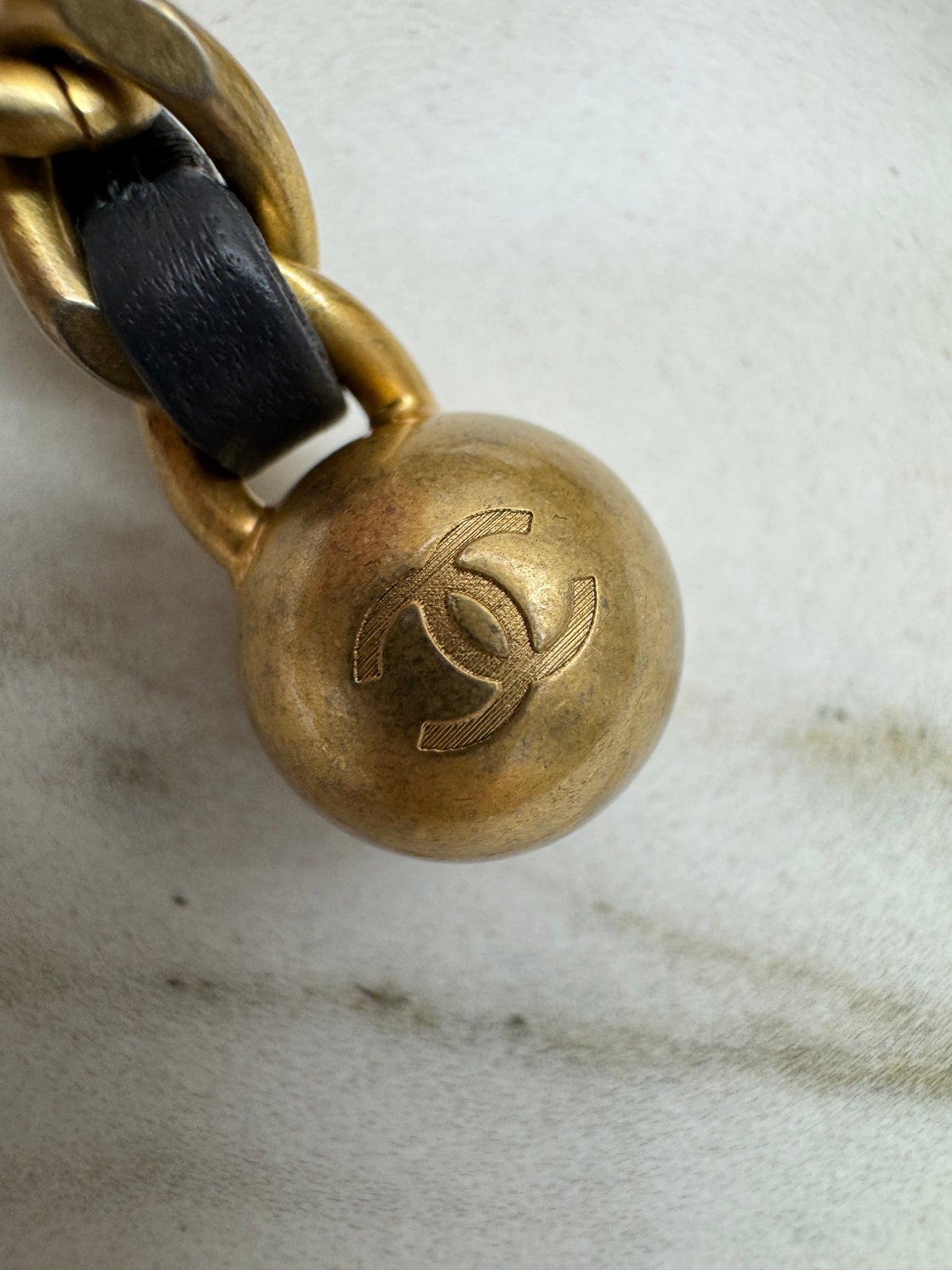 CHANEL 金球 Mini CF20 石墨灰 深灰羊皮