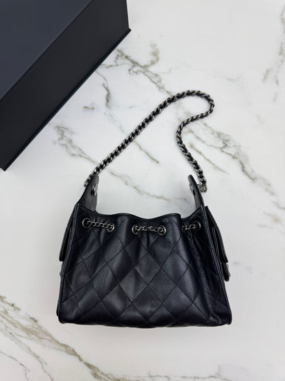 CHANEL Mini 25Bag 黑銀