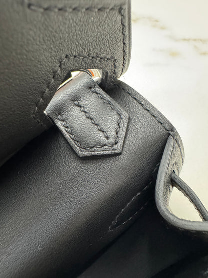 HERMES Mini Jypsiere 熊貓帆布 Swift/ Canvas