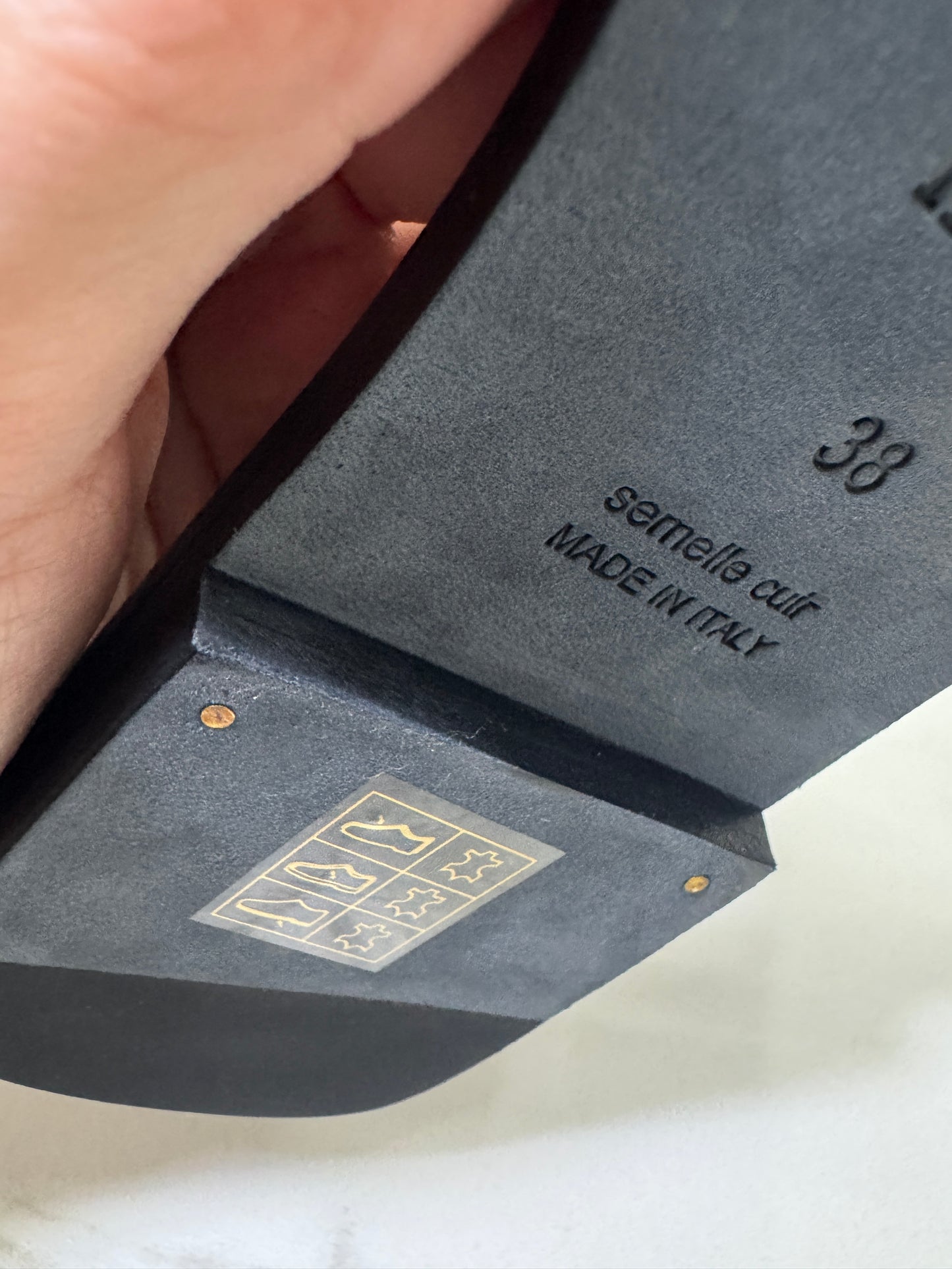 HERMES Oran 深藍牛仔拖鞋