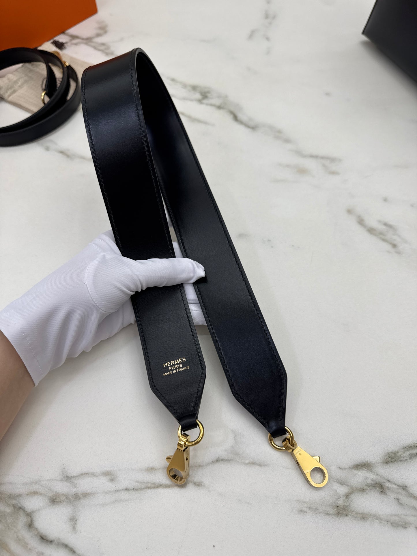 HERMES Kelly 25 黑色外縫金扣 Box Leather Sellier Noir GHW