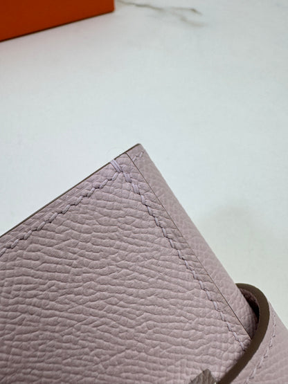 HERMES Bearn Wallet 三摺錢包 夢幻紫銀扣 Epsom Mauve Pale PHW