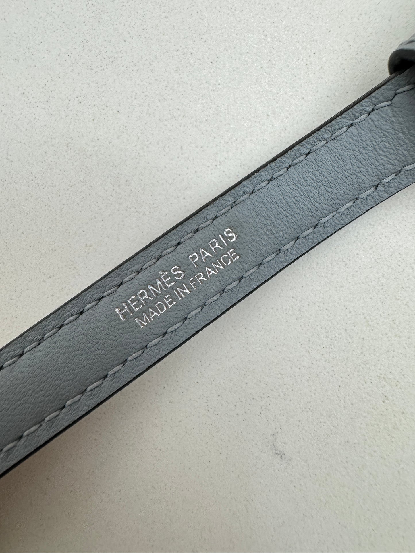 HERMES Mini 2424 木偶灰銀扣 Evercolor Gris Platin PHW