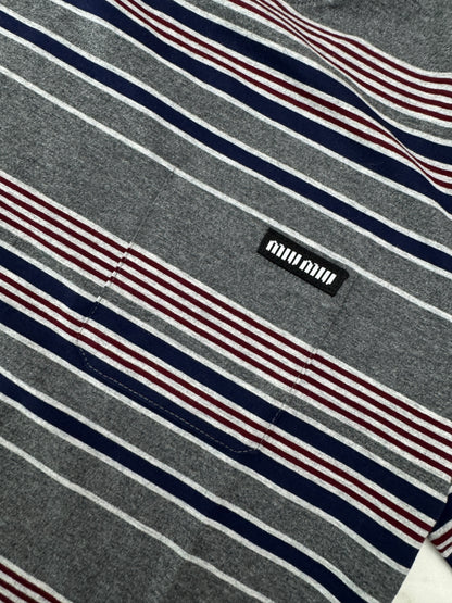 MIU MIU 長袖條紋T恤