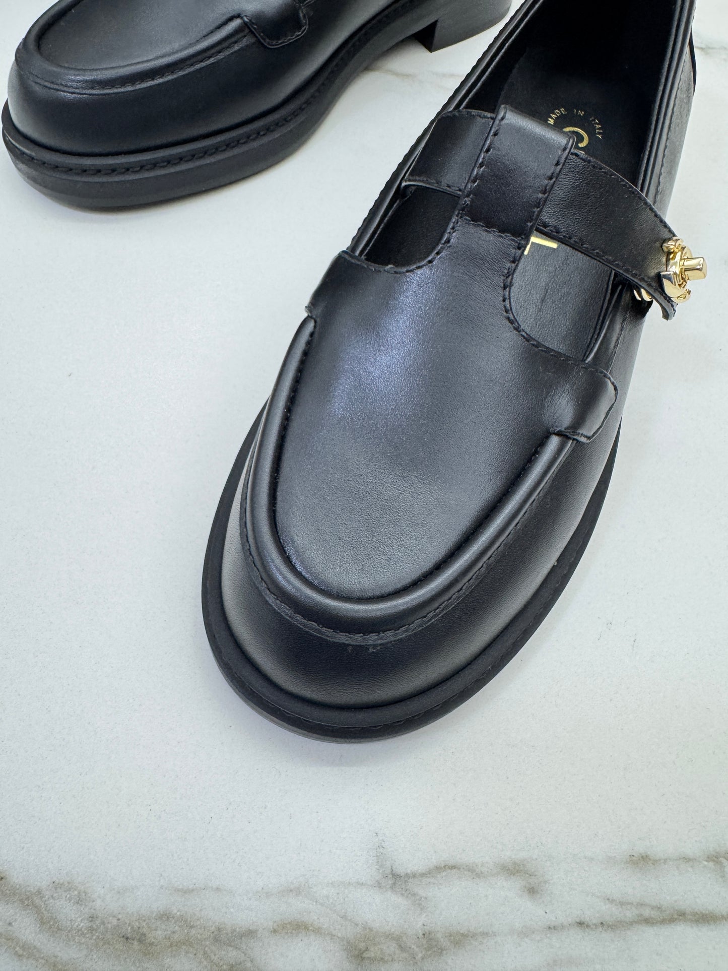 CHANEL 25K T字厚底樂福鞋