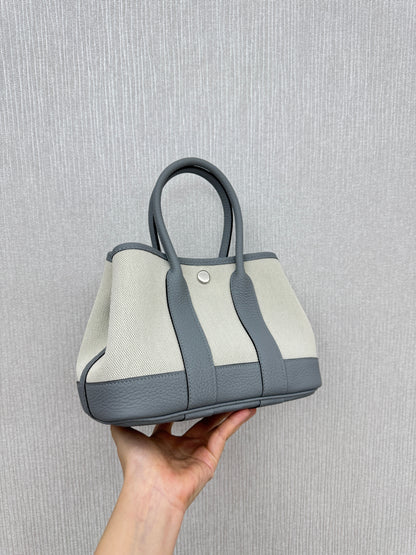 HERMES Neo Garden Party 23 木偶灰 Negonda Canvas