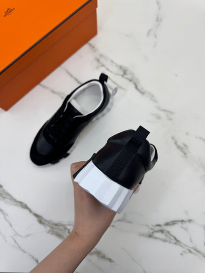 HERMES Bouncing 運動鞋 黑色皮面