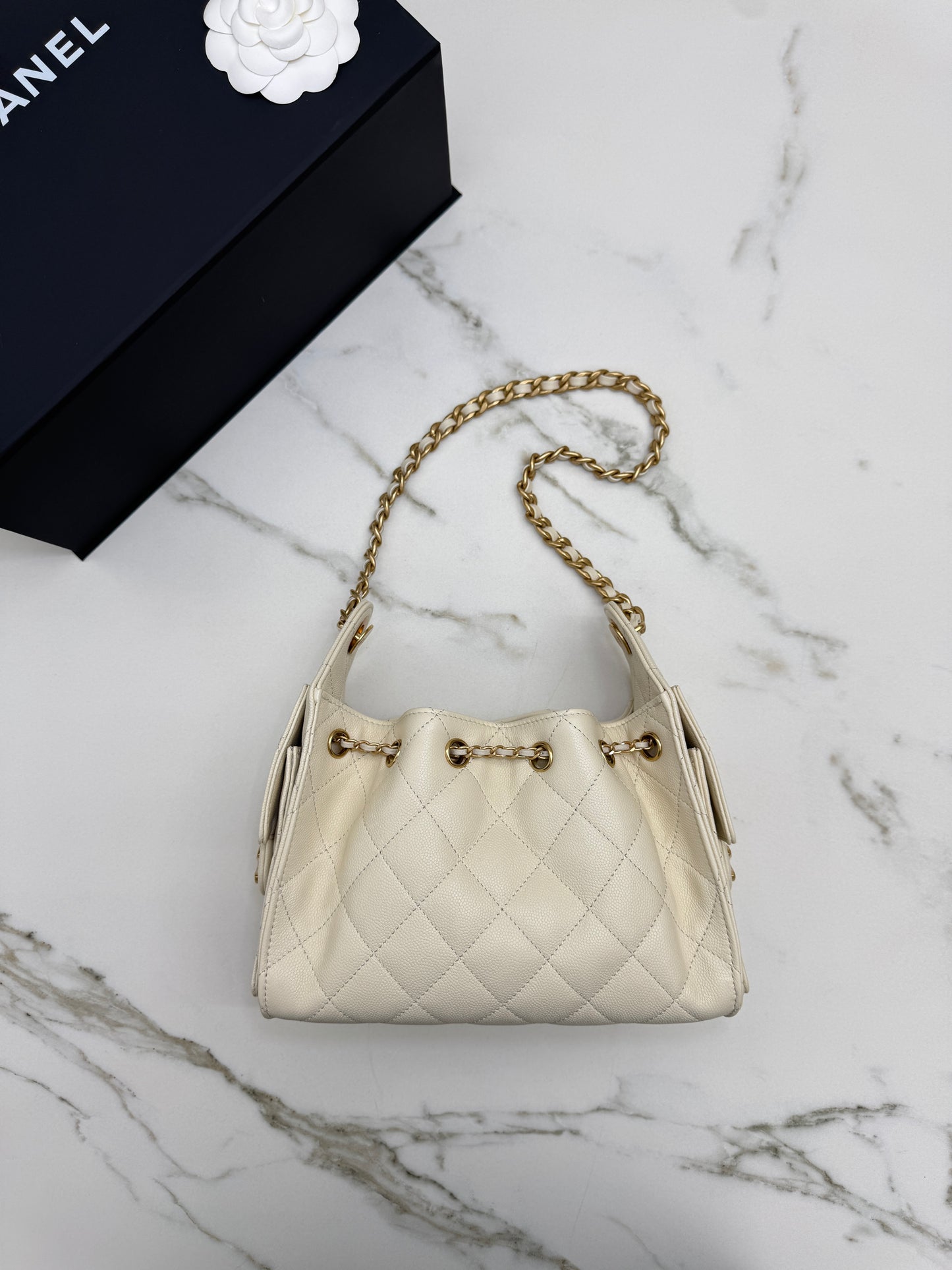CHANEL Mini 25Bag 米色
