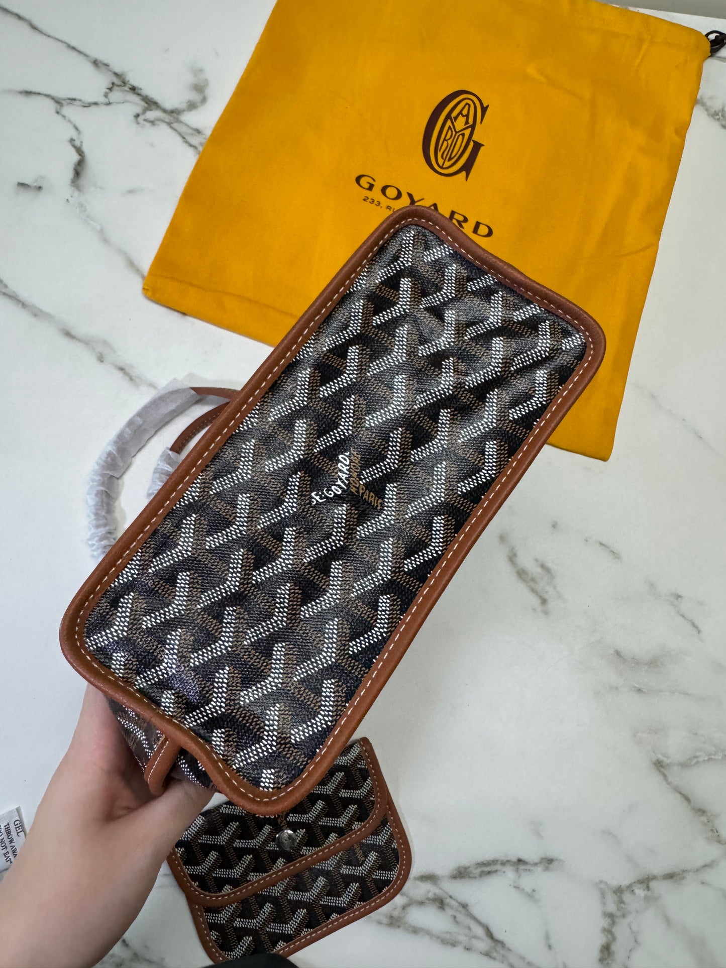 GOYARD Anjour Mini Tote 雙面 焦糖棕