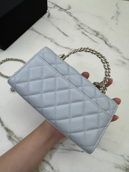 CHANEL 25S Kelly 手機包 Baby Blue