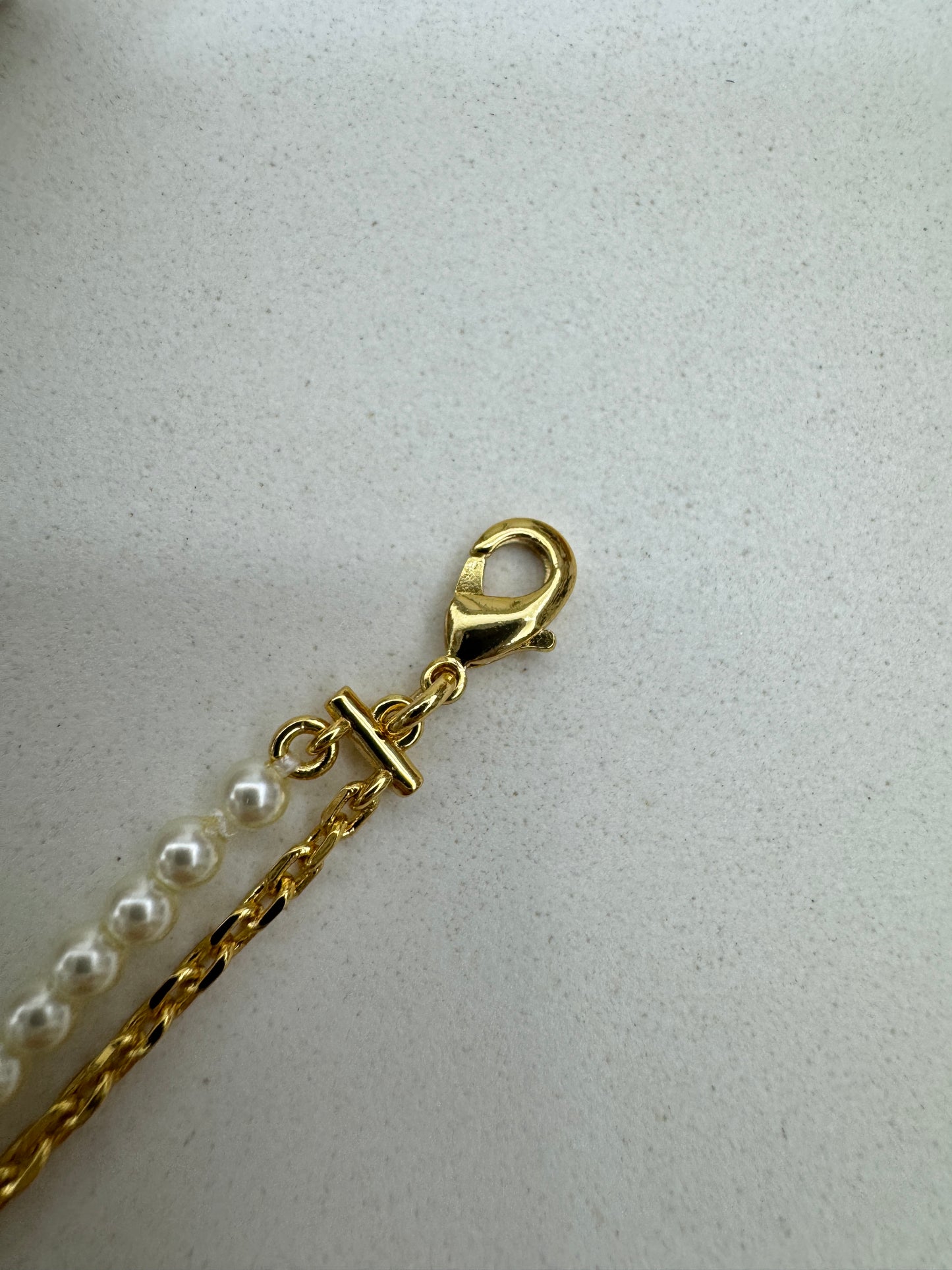 DIOR CD星星 雙層珍珠手鏈