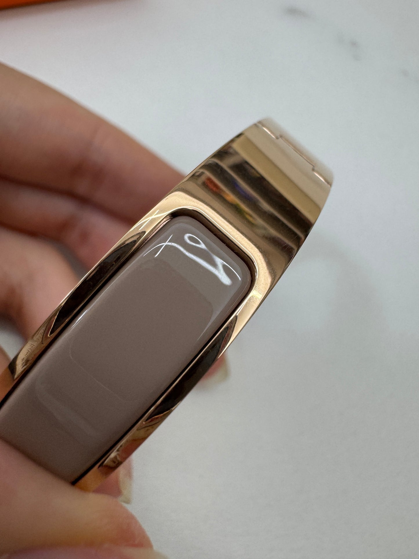 HERMES Clic H Bracelet 奶茶灰玫瑰金扣 Marron Glace Rose Gold
