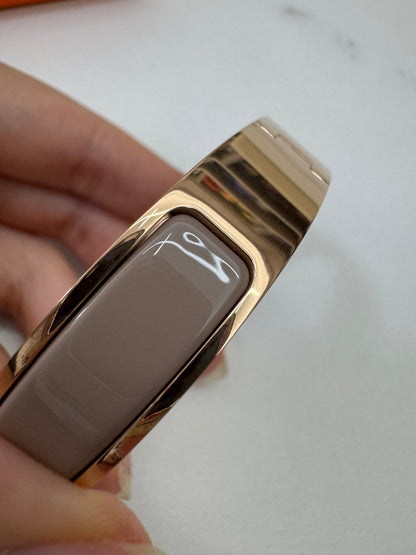 HERMES Clic H Bracelet 奶茶灰玫瑰金扣 Marron Glace Rose Gold