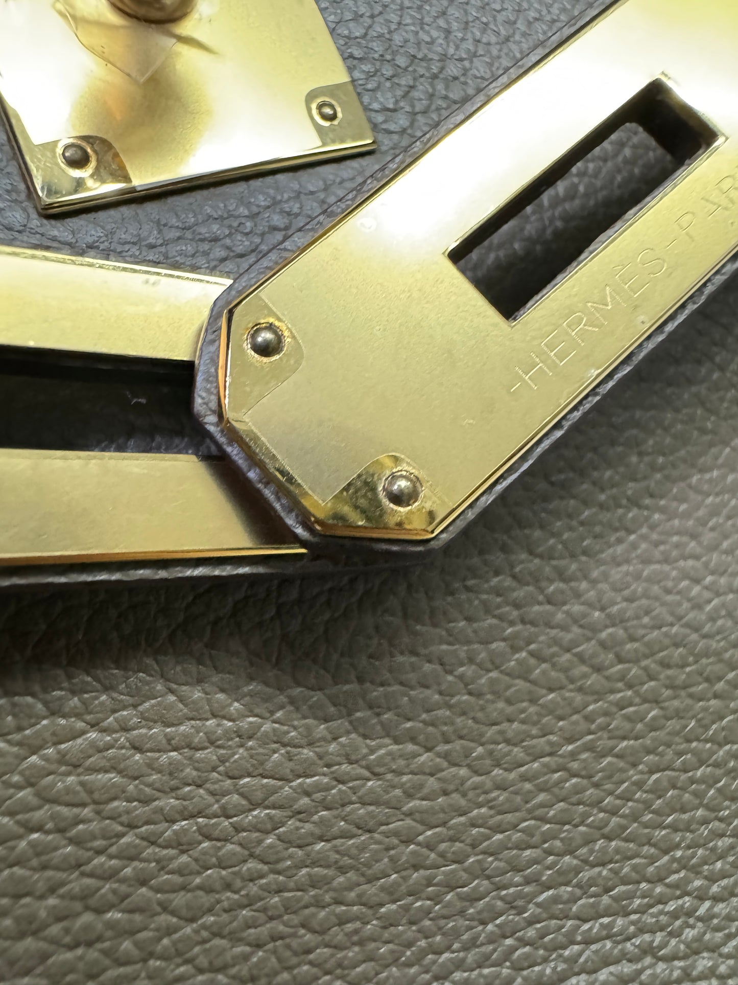 HERMES Jypsiere Mini 大象灰 金扣 evercolor 18 etoupe GHW