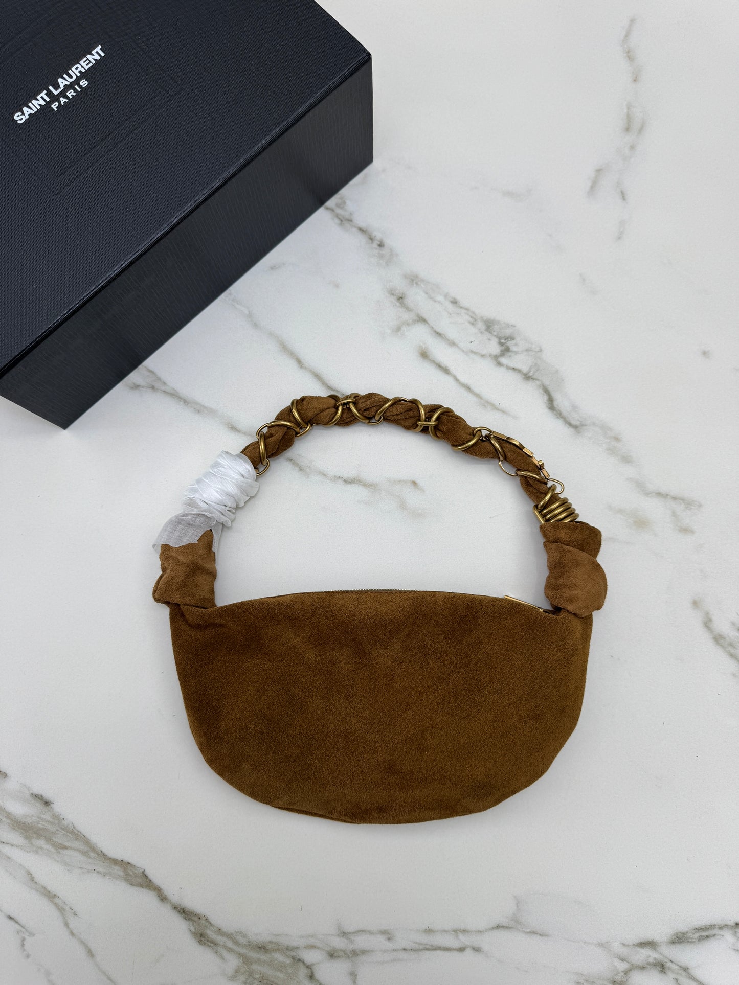 YSL Mini Amalia Shoulder Bag 焦糖麂皮