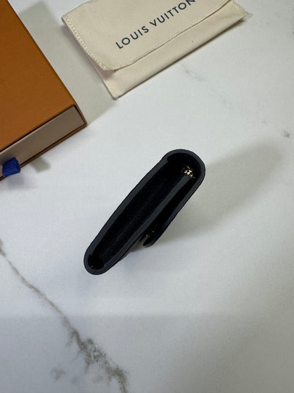 LV Rosalie 黑色全皮壓花零錢包