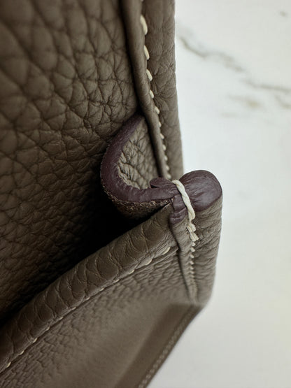 HERMES Evelyne 23 大象灰銀扣 Etoupe TC PHW