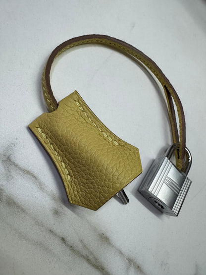 HERMES Birkin25 SO 珍珠灰拼小雞黃 Togo PHW