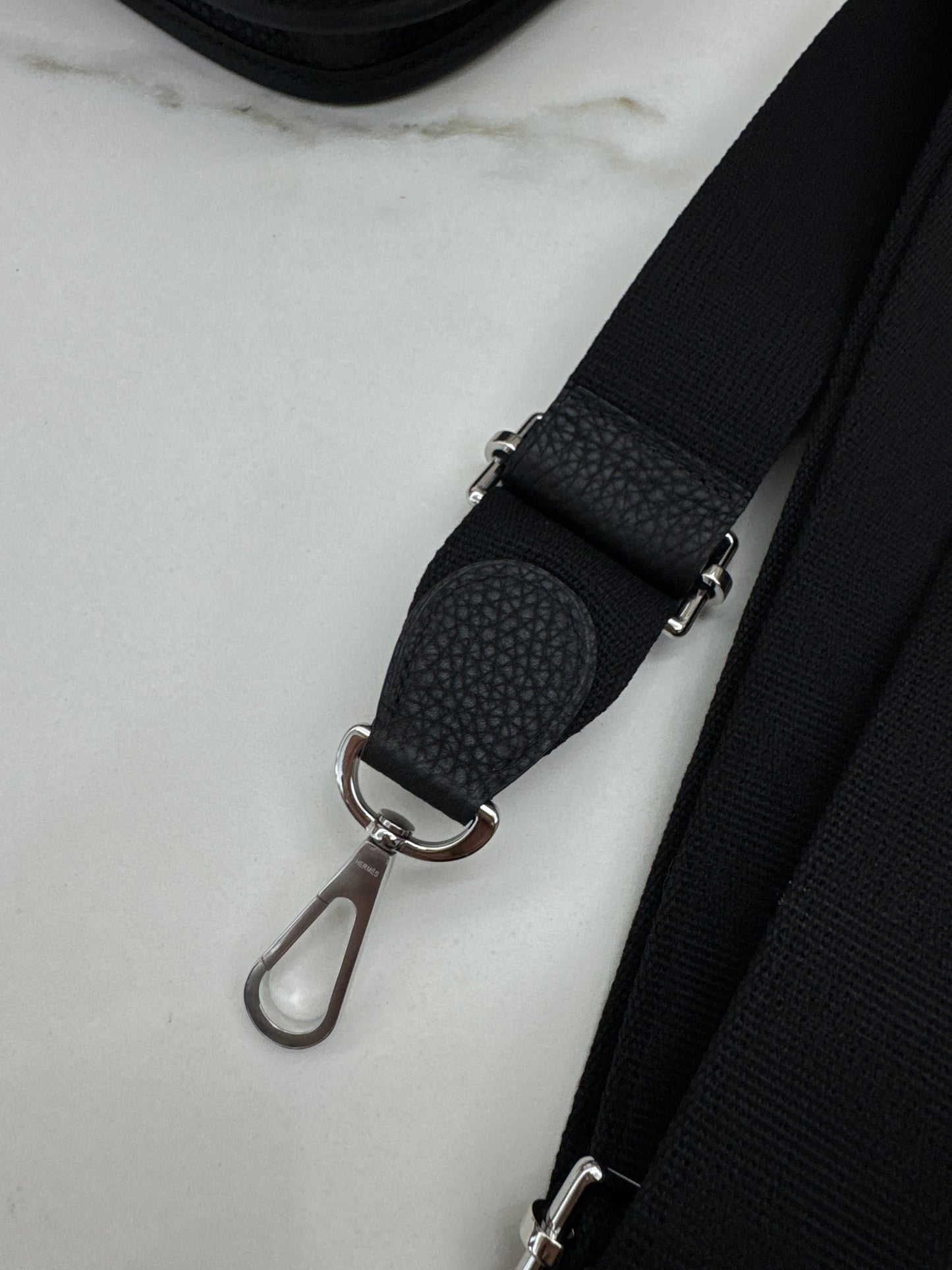 HERMES Evelyne23 黑銀 TC