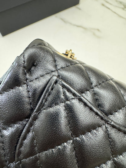 CHANEL 迷你CF包掛 黑色