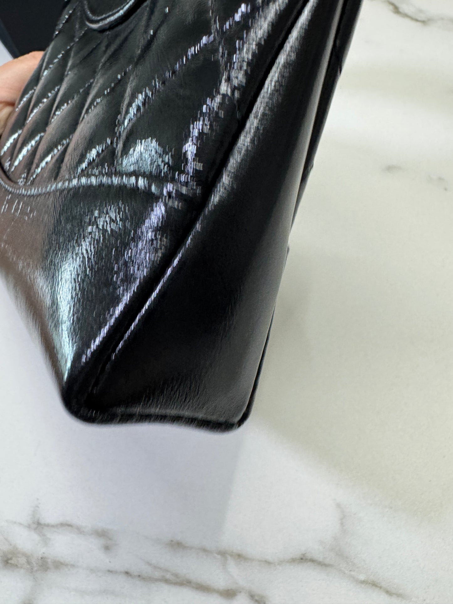CHANEL 31Bag Nano 黑色油臘羊皮
