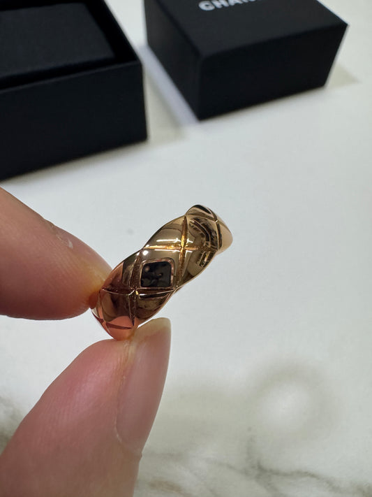 CHANEL Coco Crush 寬版戒指 玫瑰金