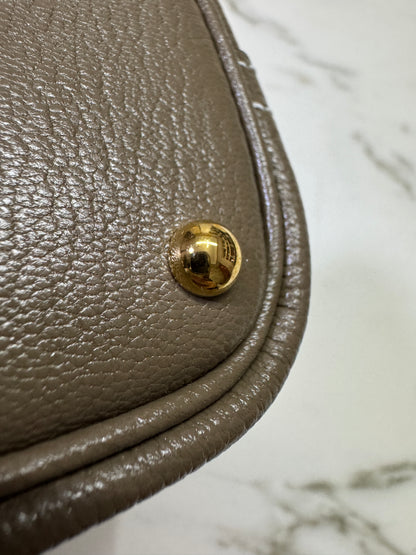 HERMES Mini Bolide 大象灰山羊皮 金扣