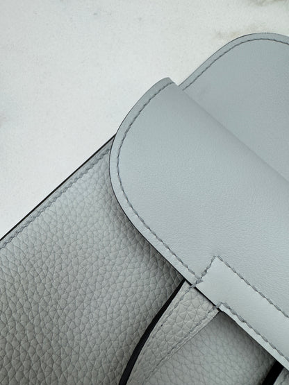 HERMES Halzan 25 聖杯藍銀扣 Bleu Pale