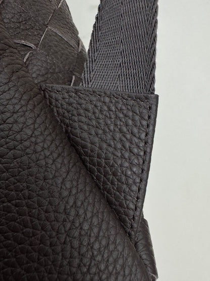 BV Intrecciato Backpack Grained Calfskin Fondant