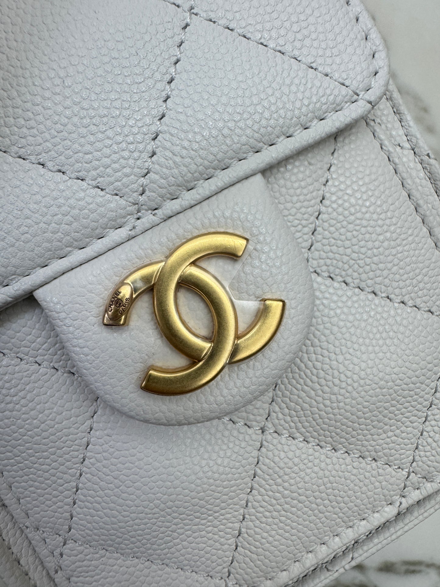 CHANEL Mini 25 Bag 白色荔枝皮