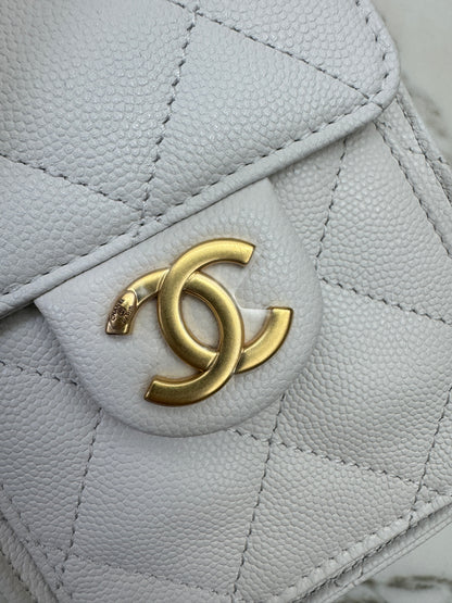 CHANEL Mini 25 Bag 白色荔枝皮